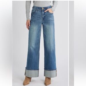 Wit & Wisdom ‘Ab’ Solution Skyrise Wide Leg Jeans Women’s 4